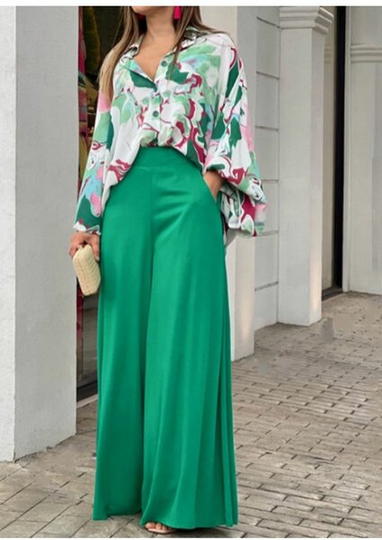 Pantalon large femme chic