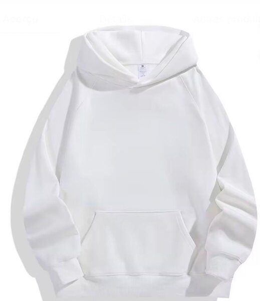 Pull capuche blanc