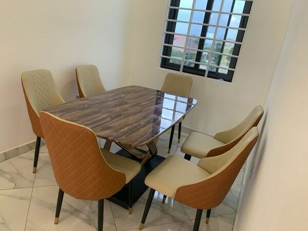 Executive 6 seater marble dinning set