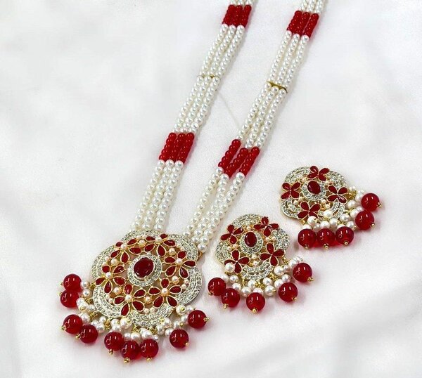 CMLH00051 SDQ Round Pearl Drop Mala Set