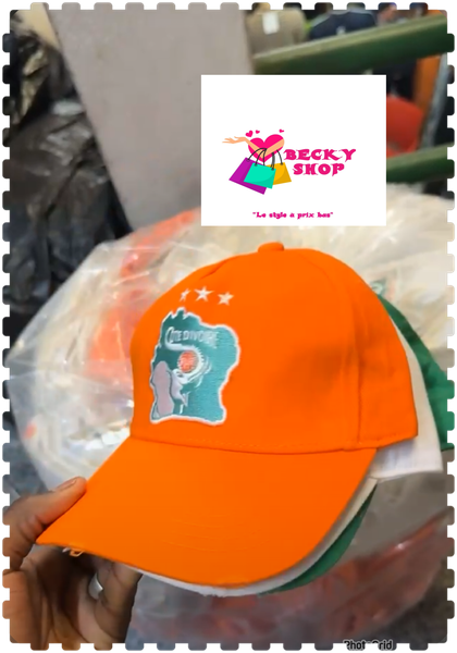 Casquette Orange Éléphant