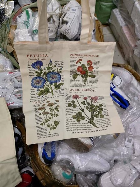 Tote Bag en Coton Imprimé