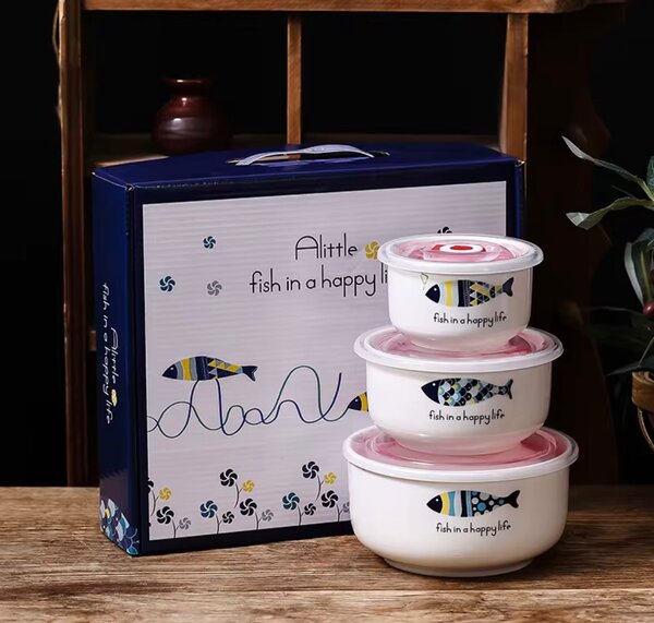 Boîtes de rangement décor poisson