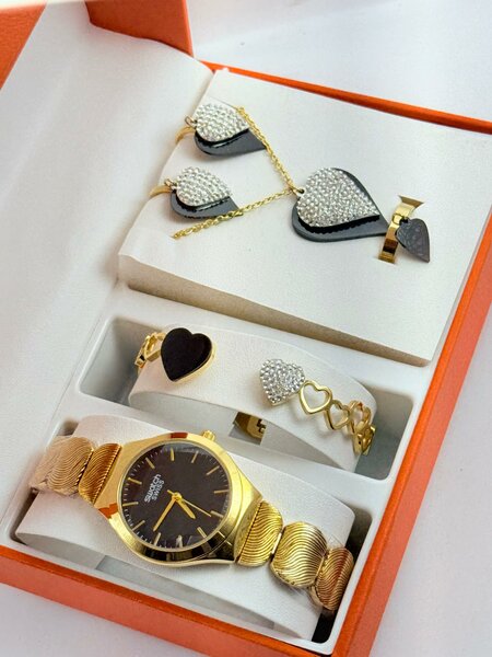 Élégant Coffret Bijoux et Montre