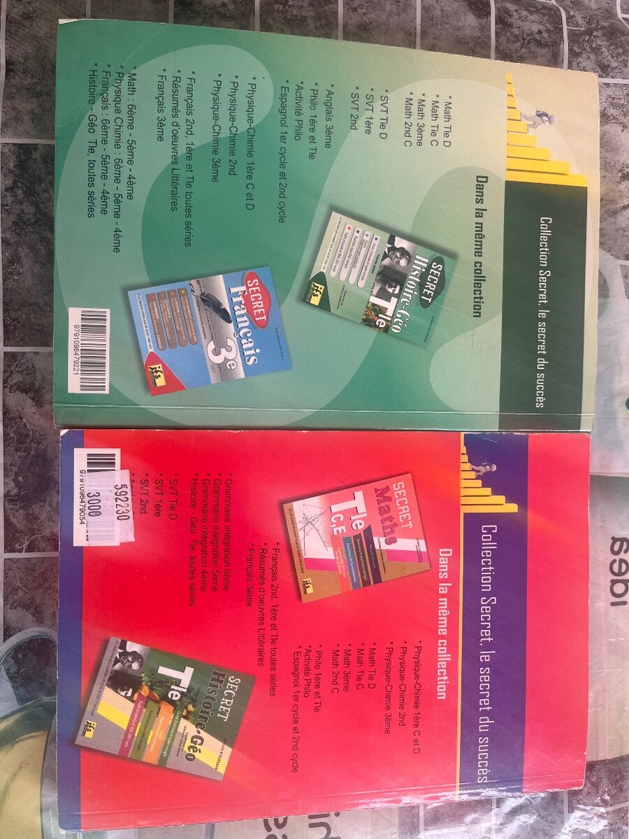 Lot de manuels scolaires lycée