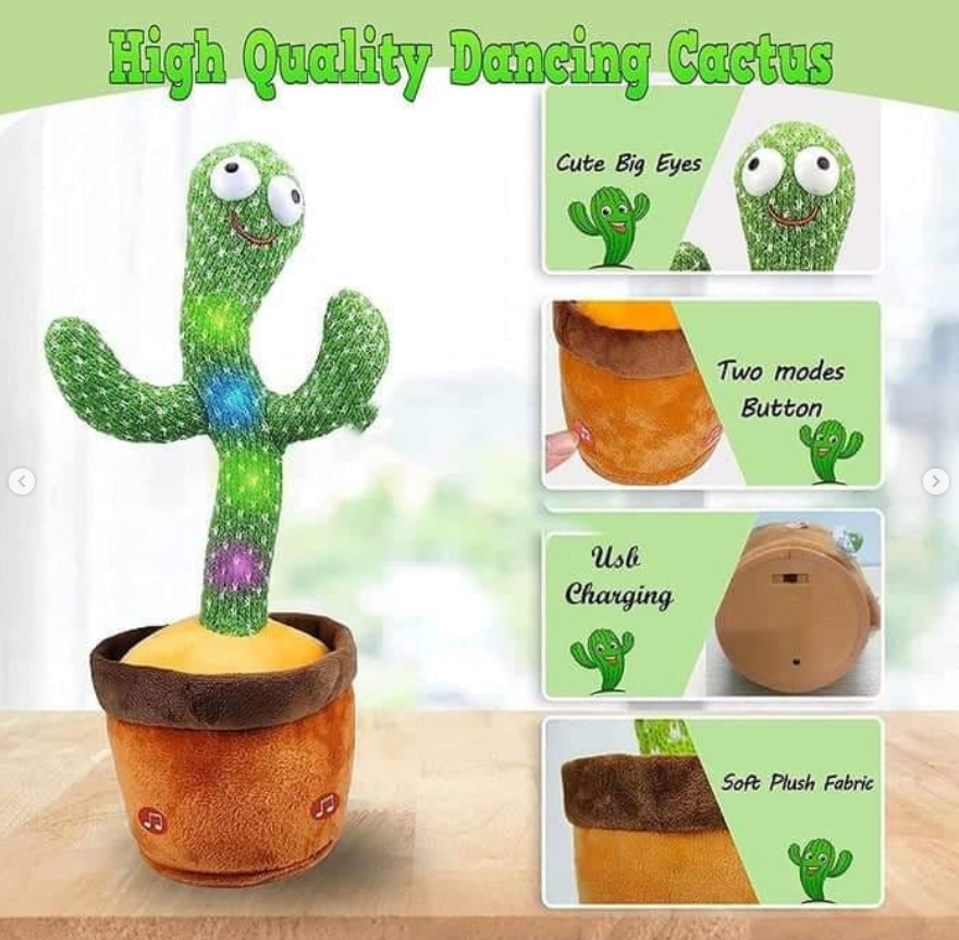 Rechargeable Talking and Dancing Cactus Toy for children