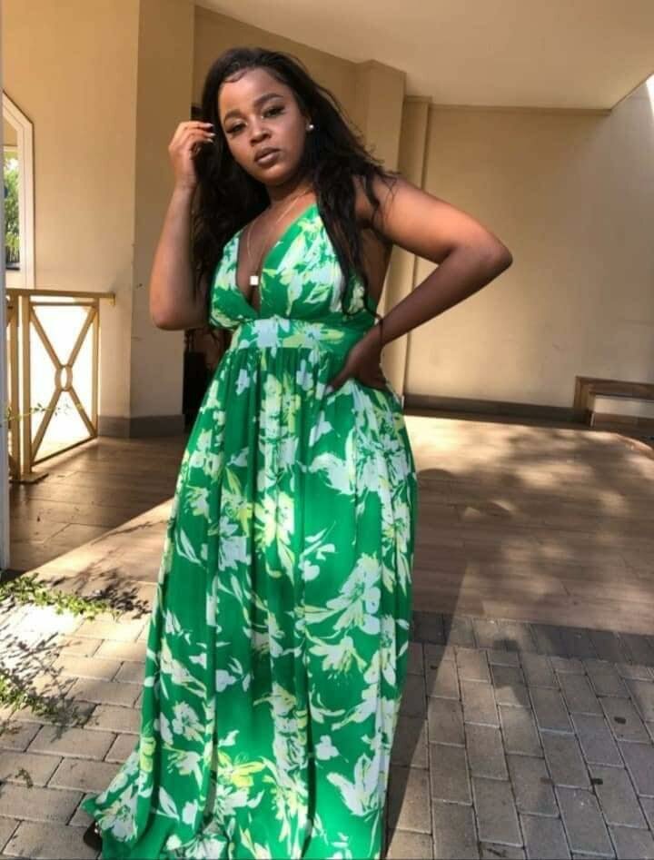 green dress