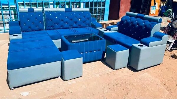 Ensemble de salon bleu moderne