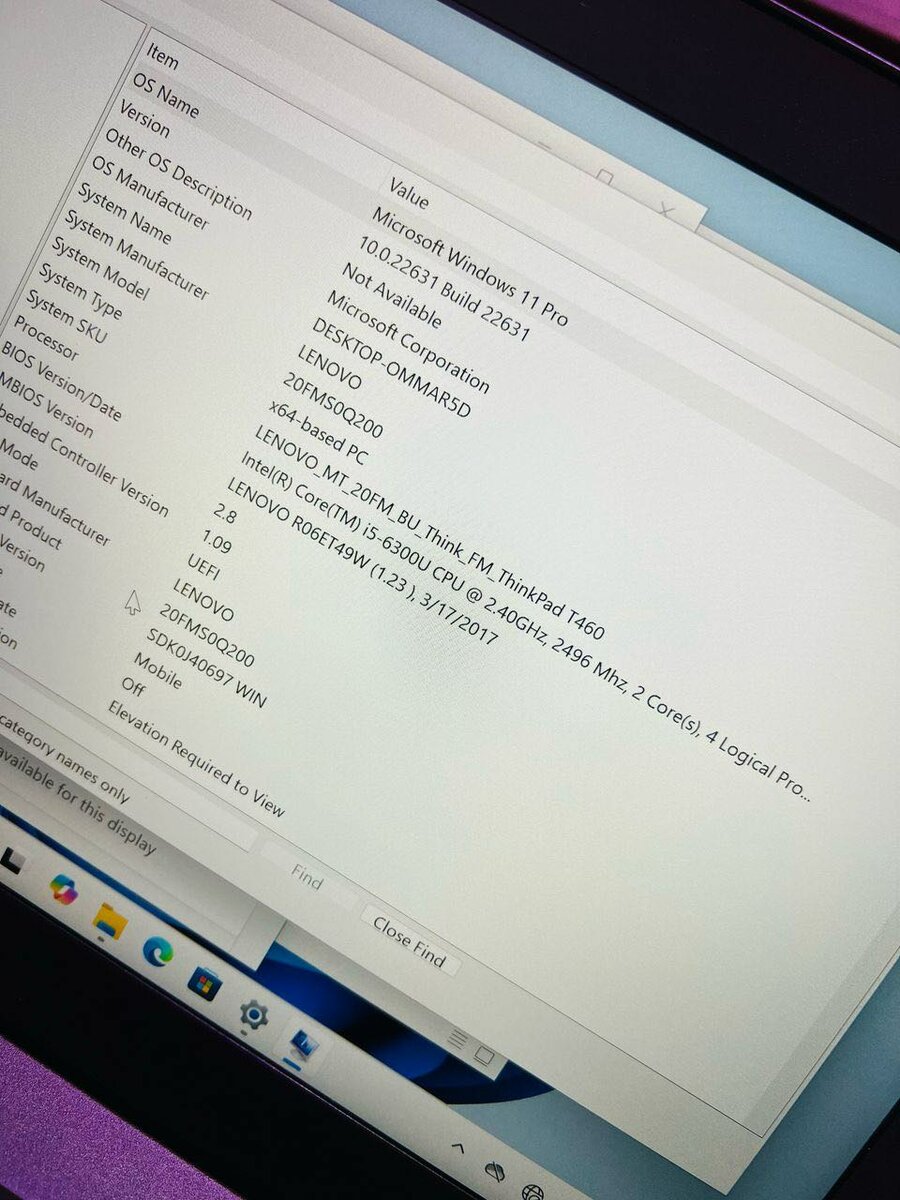 Lenovo thinkpad T460