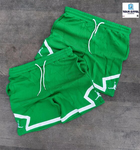 Shorts en coton vert homme