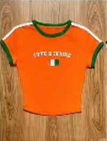 T-shirt drapeau Côte d'Ivoire