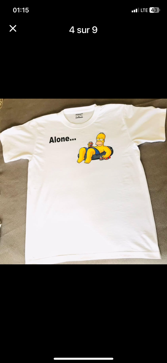 T-shirt imprimé "Alone"