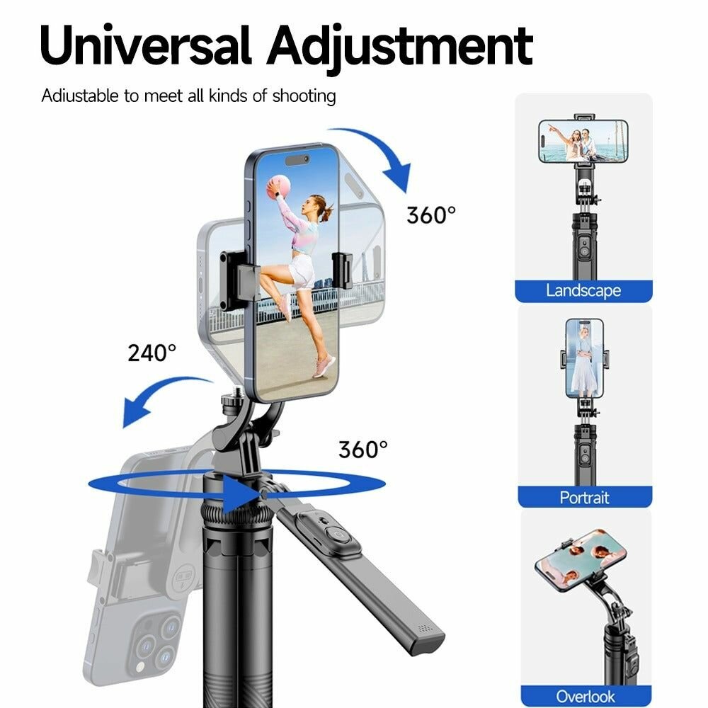 C18 Multifunctional Quadruped Selfie Stick - 360° Manual