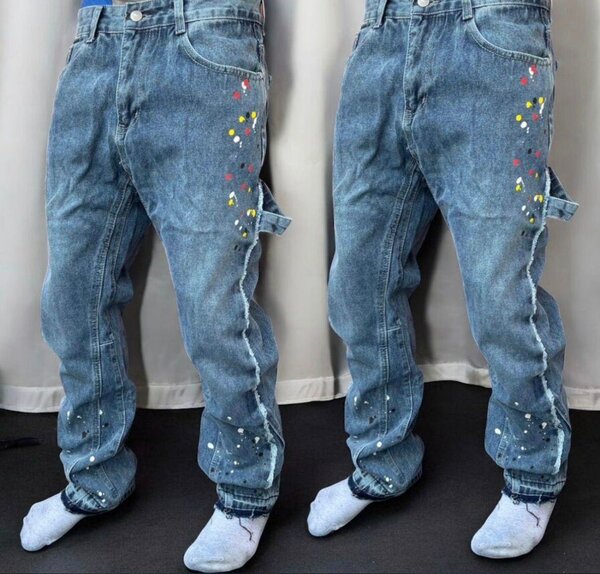 Jeans décontractés peints