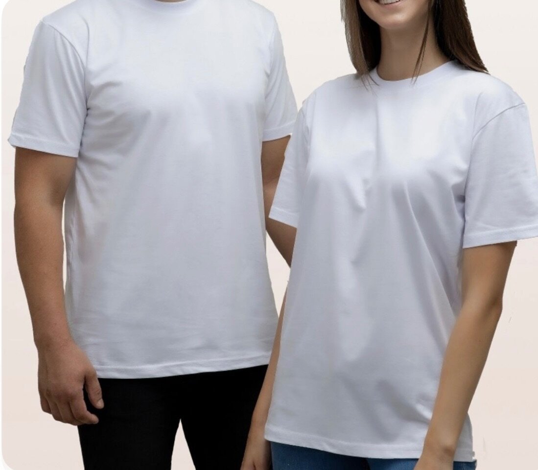 T-shirt blanc unisexe moderne