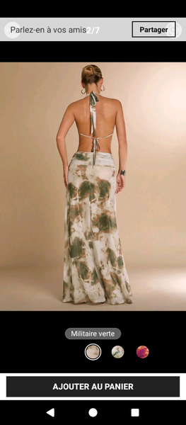 Robe longue dos nu élégante