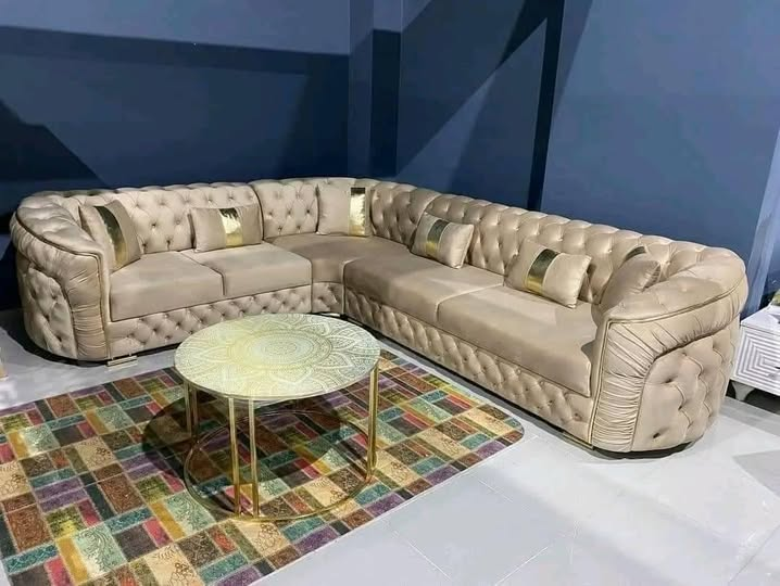 brown and gold sofa