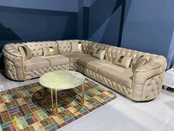 brown and gold sofa