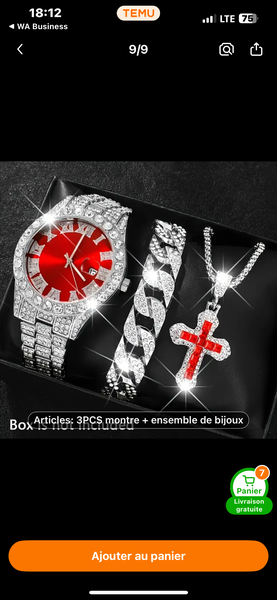 Montre et Bijoux Homme Élégant