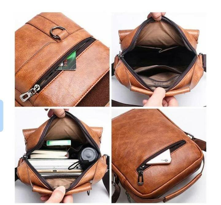 Sacoche en cuir homme Jeep