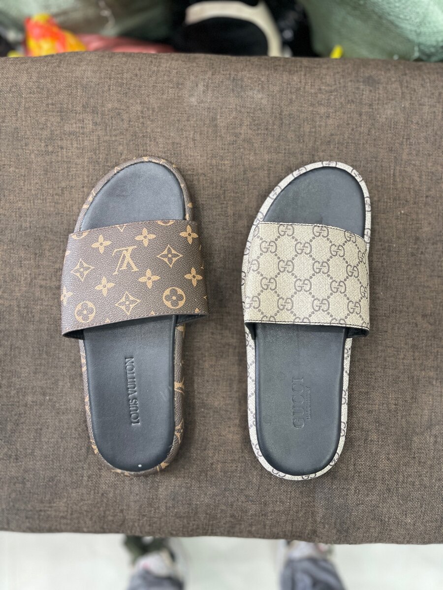 Mens LV and Gucci Slides