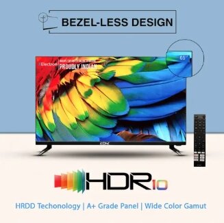 ICONIC LED TV 65" Smart 4K UHD 65VBL24- VIDAA TV-2GB RAM (DDR3) & 32GB ROM - Certified VIDAA Smart + 4K+ Bezel-less LED - 1 Years Official Warranty - (NEW MODEL) Good & Best Price !