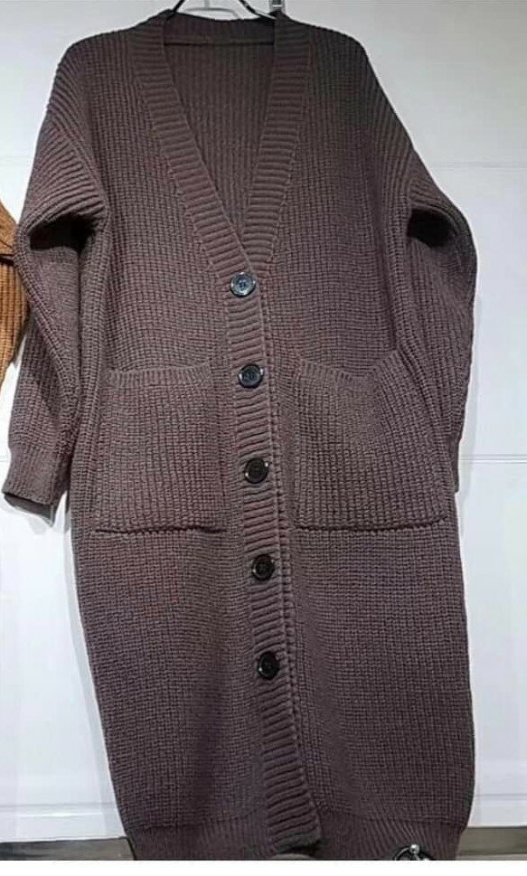 Women's cardigan, buttoned, warm.