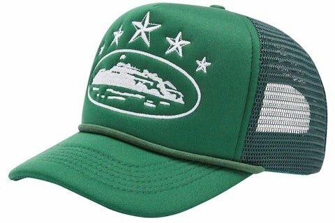 Casquette verte à filet