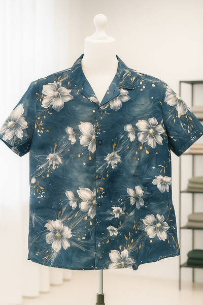 Chemise hawaï fleurie homme