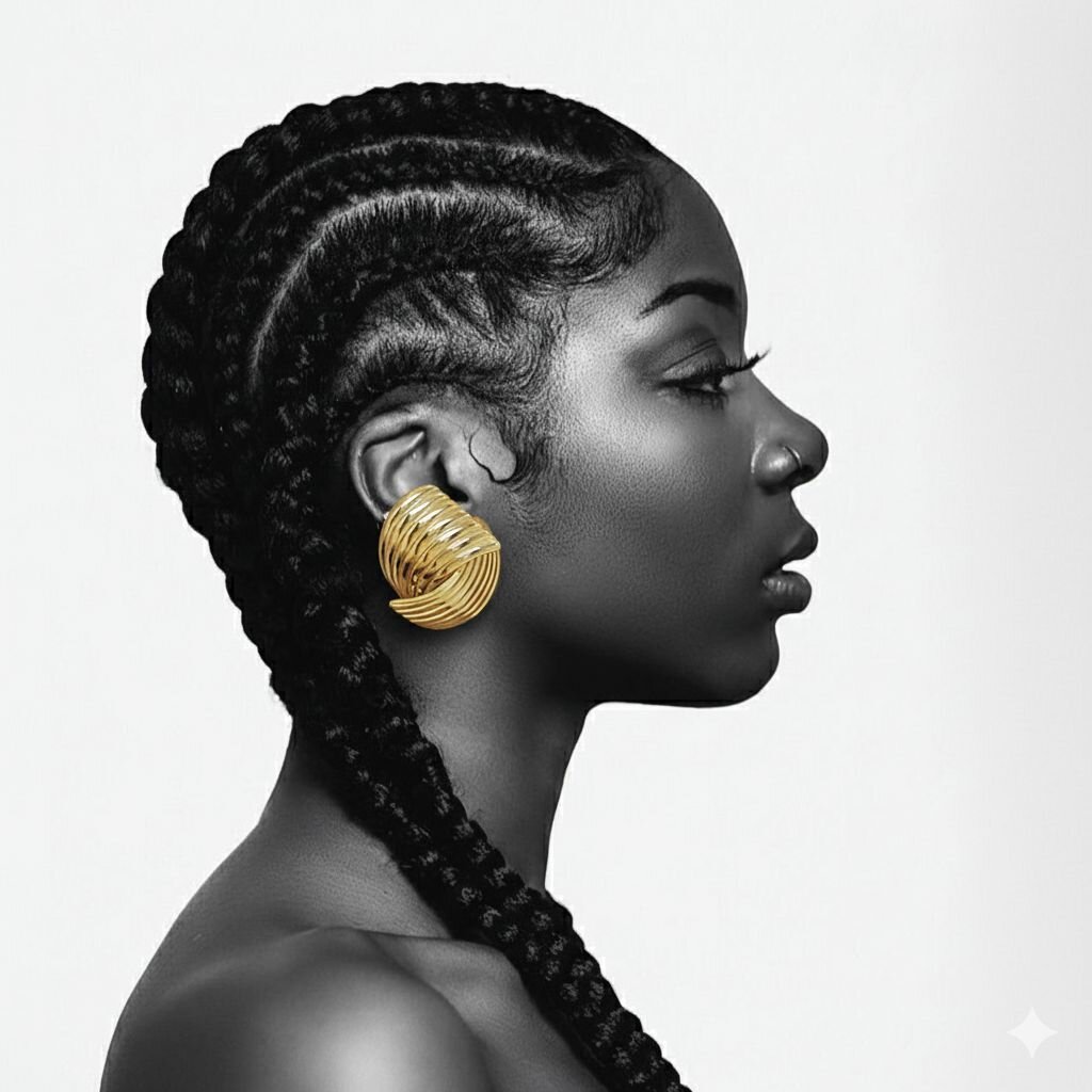 Boucles d'oreilles dorées élégantes