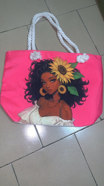 Sac cabas illustré girly