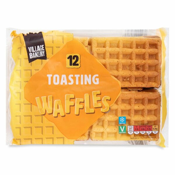 Village Bakery Toasting Waffles 250g/ 12 Pack