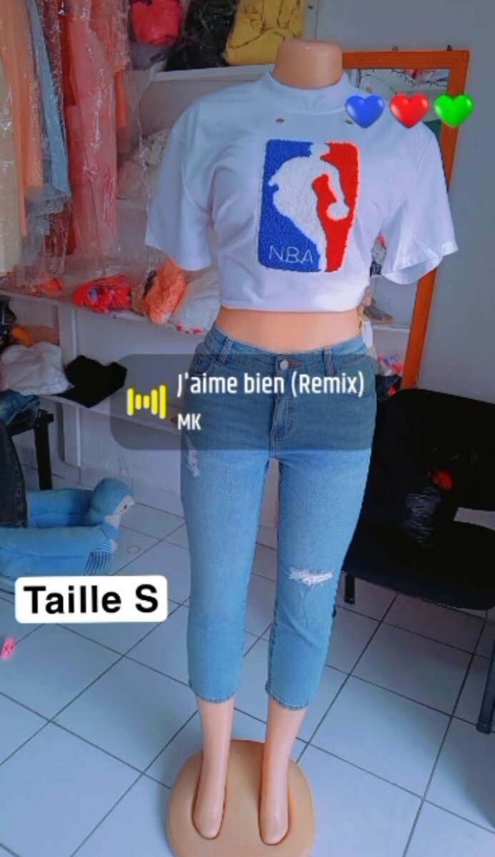 Jean skinny taille haute