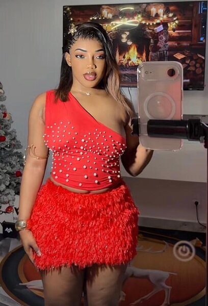 Robe de soirée rouge scintillante