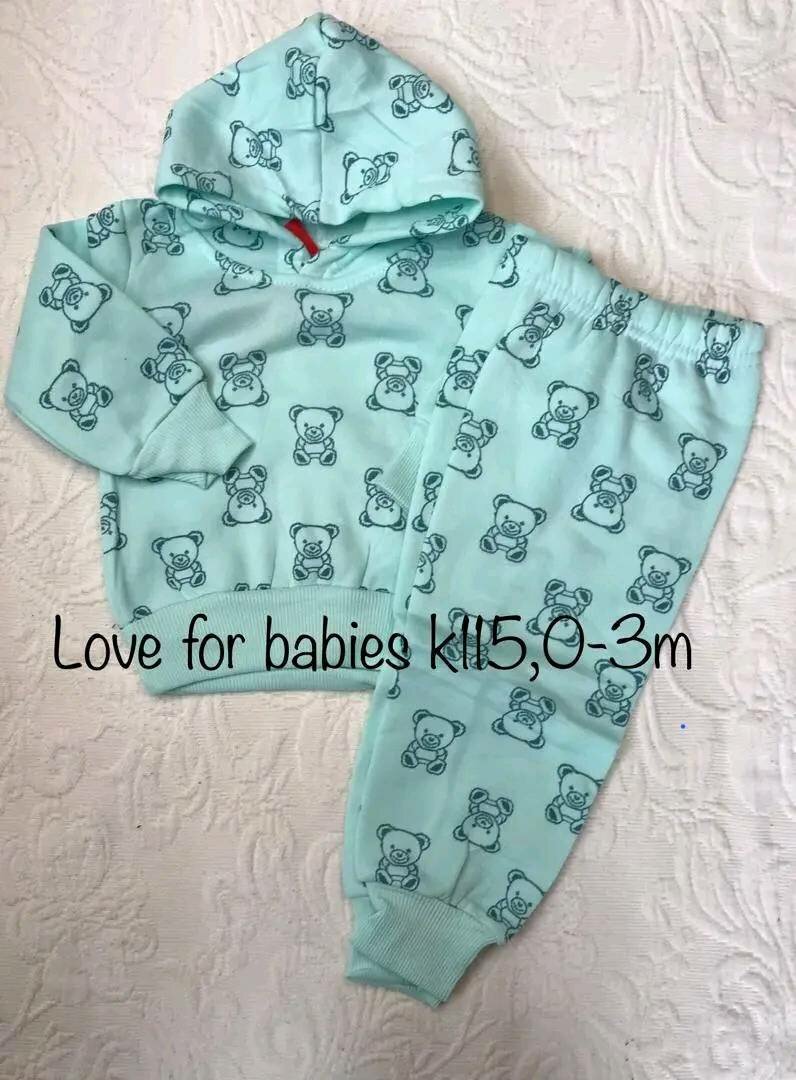 Sports suit blue with bears, 0-3m