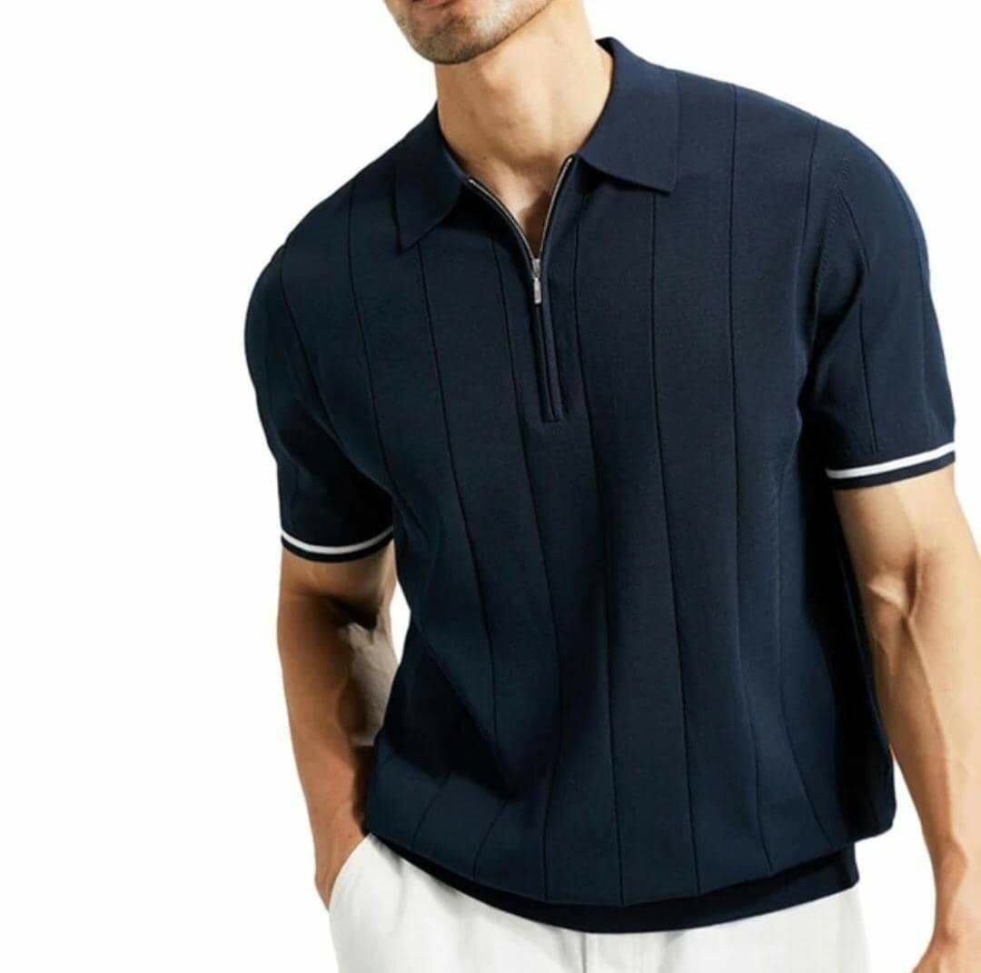 Polo homme bleu marine