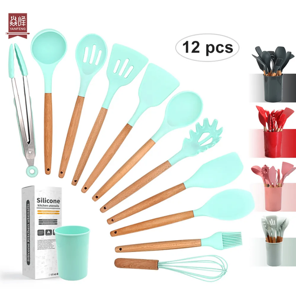 Set d'ustensiles en silicone 12 pcs