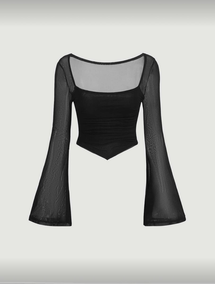 Haut à manches évasées femme