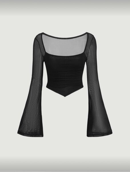 Haut à manches évasées femme