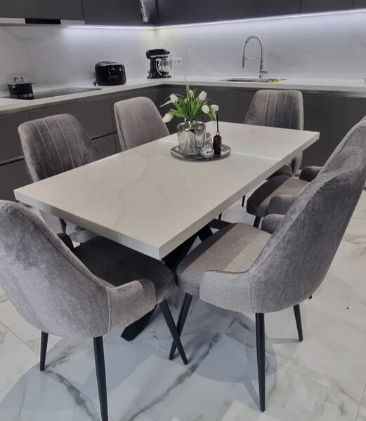 Table à manger moderne 6 places