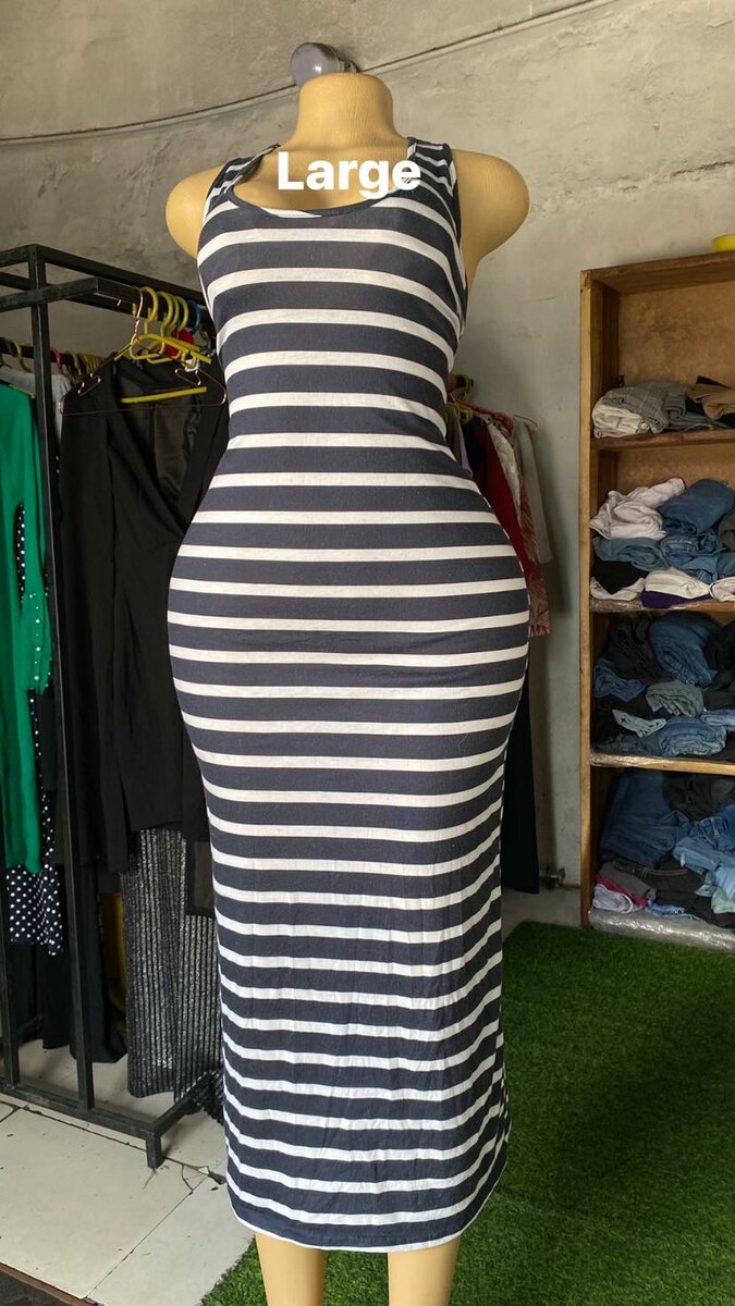 Beautiful and comfortable women's striped dress