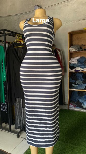 Beautiful and comfortable women's striped dress