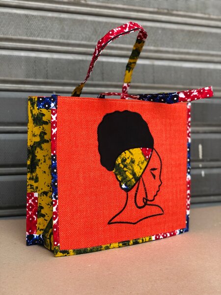Sac à main coloré motif africain