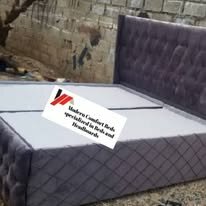 custom made bed with a high base