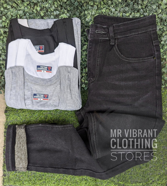 Combo of a Trousers and a set of 3 Vests 