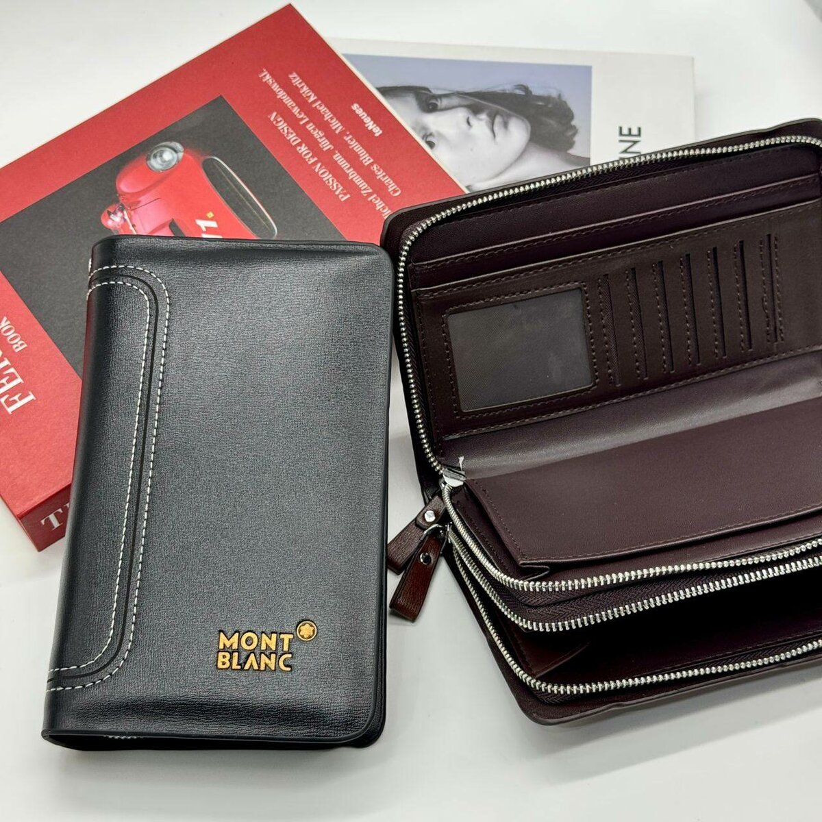 Mont blanc leather purses