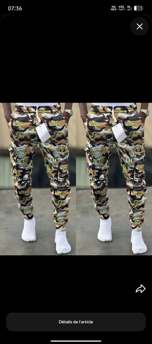 Pantalon jogging camouflage