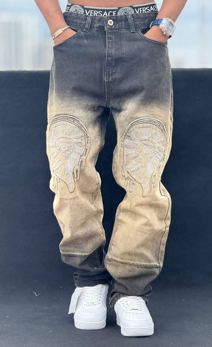 Jeans délavés tendance hommes