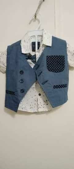 Kids shirt with waist coat