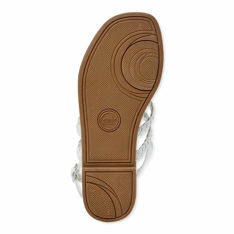 Wonder nation  white braid sandals